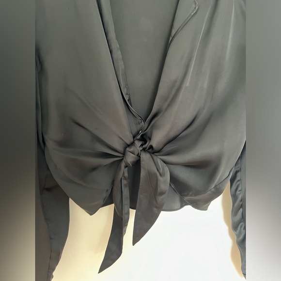 Wilfred Satin Tie Front Top - Picture 5 of 5